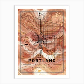 Portland Map Art Print