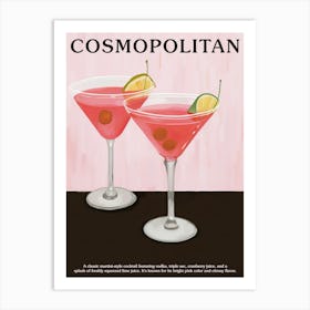 Cosmopolitan Cocktail Pink Kitchen Art Art Print