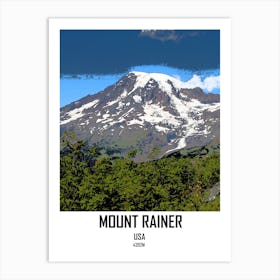 Mount Rainer, Mountain, Art, Wall Print Art Print