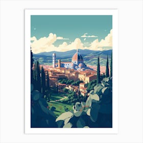 Florence, Tuscany, Italy Travel Poster Vintage Art Print