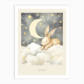 Sleeping Baby Bunny 8 Nursery Poster Art Print