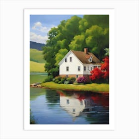 House By The Lake Art Print