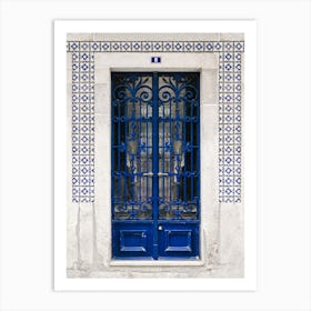 Blue Door in Porto, Lisbon, Blue tiles, Mosaic | Colorful Travel Photography Art Print