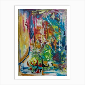 Wall Abstract Art In Bold Colors Art Print