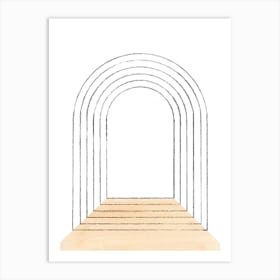 Archway With A Rainbow Art Print