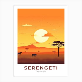 Tanzania Serengeti Travel Art Print