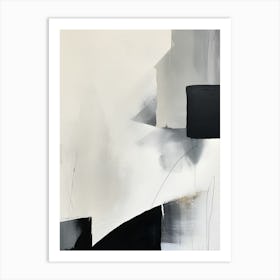 Abstract Black And White Painting 9 Art Print