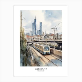 Frankfurt, Germany 1 Watercolor Travel Poster Art Print