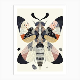 Colourful Insect Illustration Fly 17 Art Print