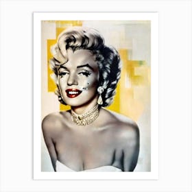 Marilyn Monroe Retro Collage Movies Art Print