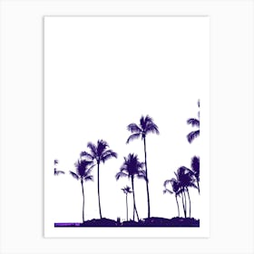 Purple Palm Trees Art Print