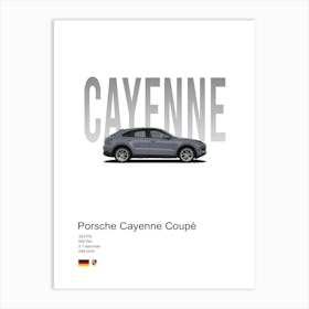 Cayenne Coupé Porsche Art Print