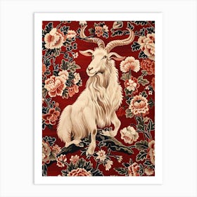 Chinese Lunar Year Of The Goat 2 Full William Morris Style Art Print