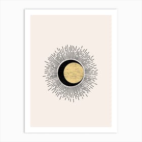 Minimal Sun (Mid-Century) Art Print