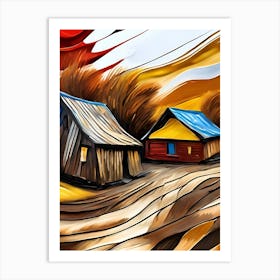 Barns In The Countryside Art Print