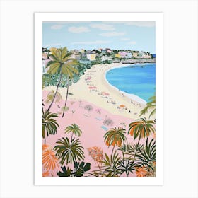 Orient Bay Beach, St Martin, Matisse And Rousseau Style 2 Art Print