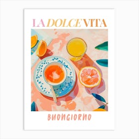 Breakfast Buongiorno Print Art Print