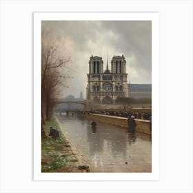 Notre Dame Paris France Camille Pissarro Style 6 Art Print