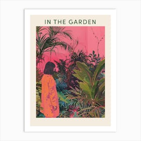 In The Garden Poster Pink 2 Art Print