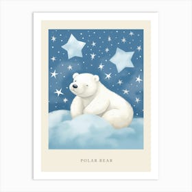 Sleeping Polar Bear 1 Nursery Poster Art Print