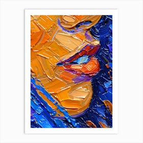 Abstract Of A Woman'S Face 10 Art Print