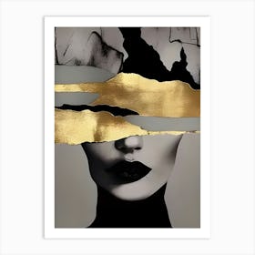 Gold And Black Canvas Print Art Print