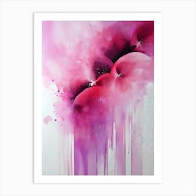 Abstract - Pink Flowers Art Print