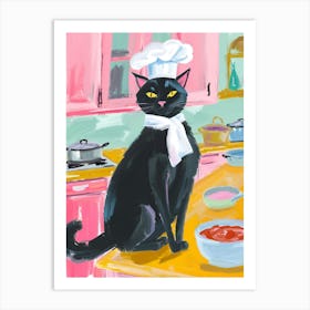 Chef Cat in the kitchen 1 Art Print