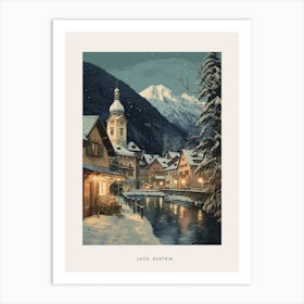 Vintage Winter Poster Lech Austria 1 Art Print