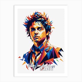 Greenday Billie Joe Armstrong 01 Portrait Music Icon Style WPAP Pop Art Art Print