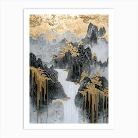 Rockies Majesty Gilded Elegance Art Print