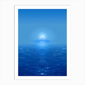 Blue Ocean Background Art Print