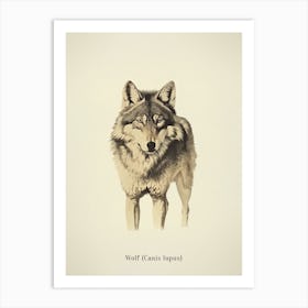 Vintage Wolf Poster Art Print