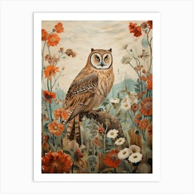 Owl 1 Detailed Bird Painting Art Print