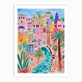 Baghdad, Dreamy Storybook Illustration 3 Art Print