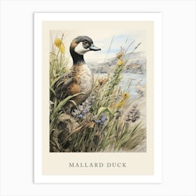 Beatrix Potter Inspired  Animal Watercolour Mallard Duck 1 Art Print