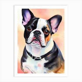 French Bulldog 3 Watercolour Dog Art Print