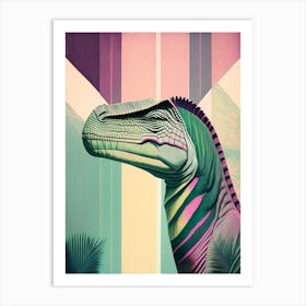 Iguanodon Pastel Dinosaur Art Print