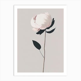 Peony Wildflower Simplicity Art Print