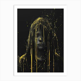 Gold Splatter 2 Art Print