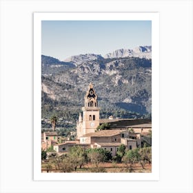 Santa Maria Mallorca Village In The Mountains Art Print