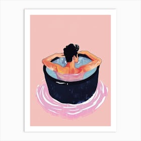 Man In A Bathtub 1 Art Print