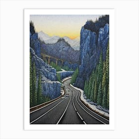 Snoqualmie Pass Retro Pop Art 24 Art Print