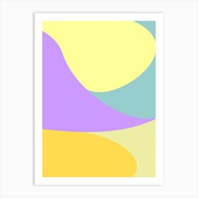 Soft Color Abstract Waves 3 Art Print