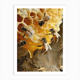 Africanized Honey Bee Realism Illustration 10 Art Print