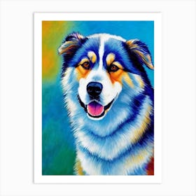 Alaskan Malamute 2 Fauvist Style Dog Art Print