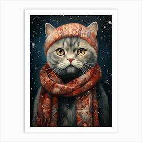 Winter Cat 1 Art Print