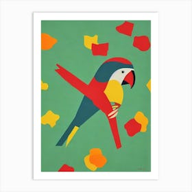 Parrot Midcentury Illustration Bird Art Print