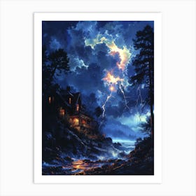 Lightning Storm Art Print