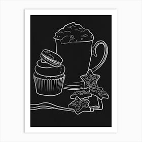 Coffe Cream Cup Food Morning Cafe Drink Art Print